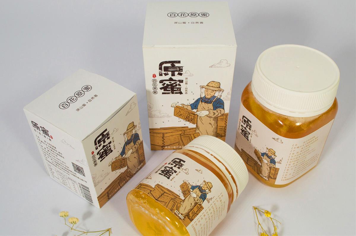 蜂蜜包裝盒定制-蜂蜜不干膠印刷 蜂蜜包裝盒定制-蜂蜜不干膠印刷