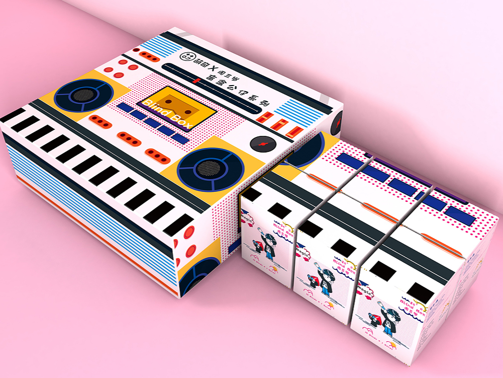 潮玩盲盒包裝制作-手辦紙盒-玩具包裝盒定制 潮玩盲盒包裝制作-手辦紙盒-玩具包裝盒定制